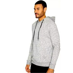 Michael Stars men’s cross neck hoodie pullover in heather grey NEW nwt size XL